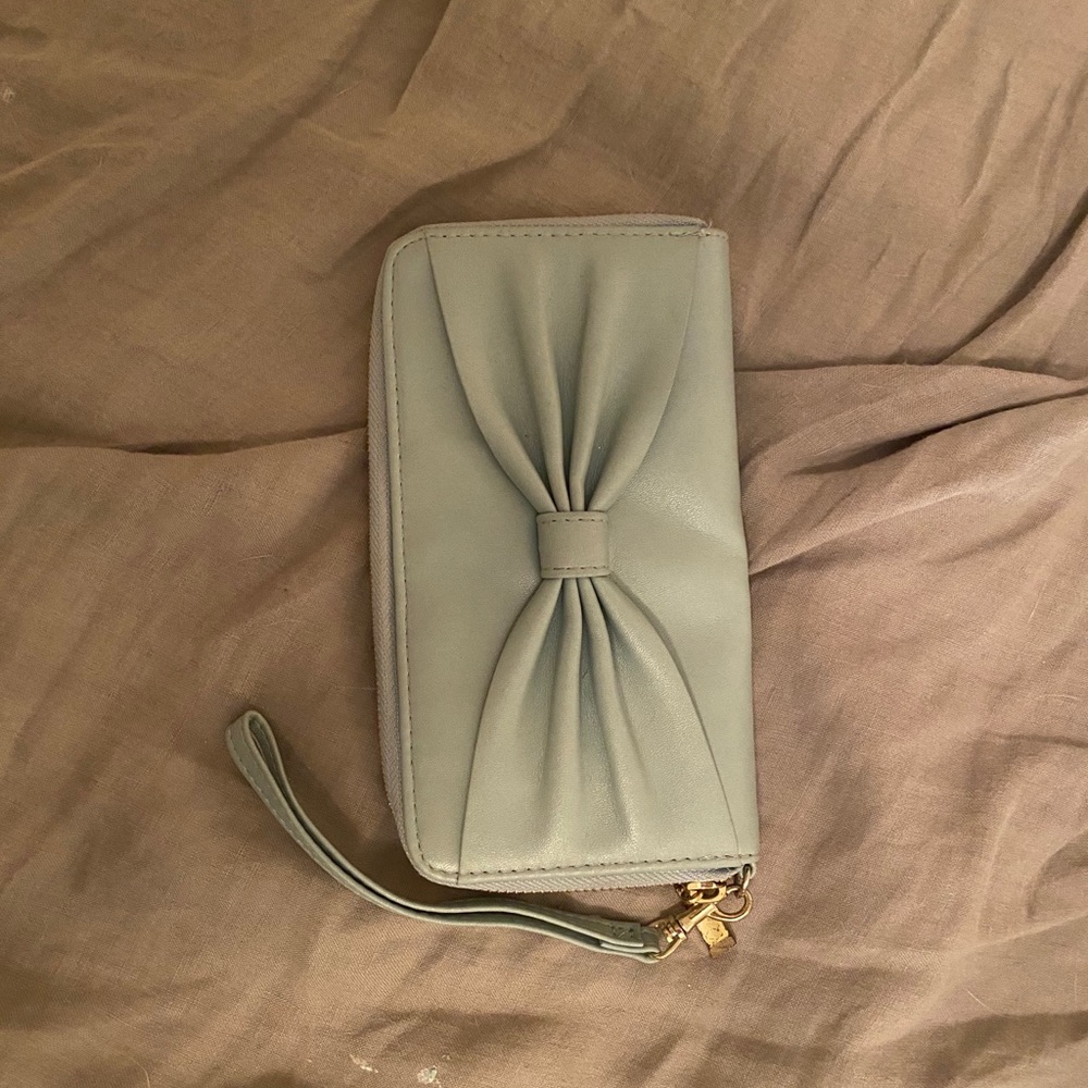 Blue Ribbon Clutch/Wallet